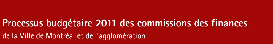 Processus budgétaire 2011